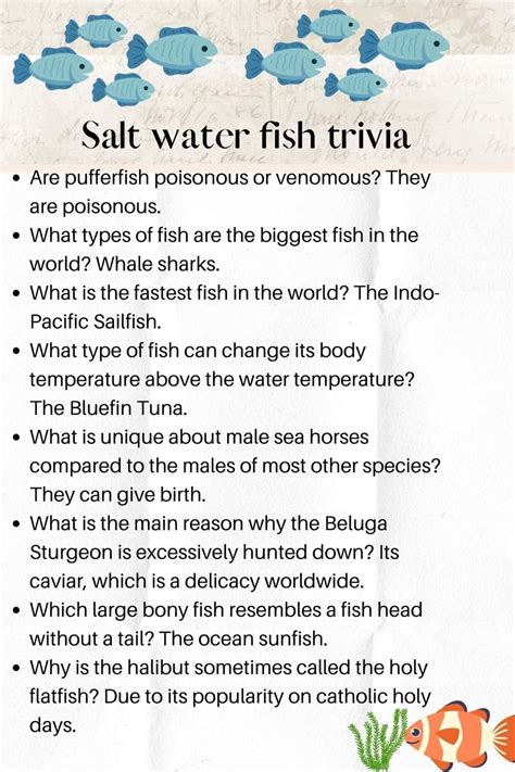 fishing trivia questions and answers